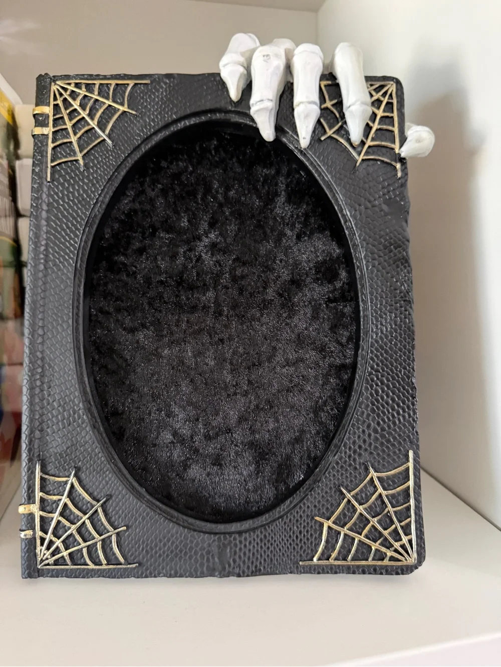 Halloween Skeleton Hand/ Book Decorative Frame Pin Board